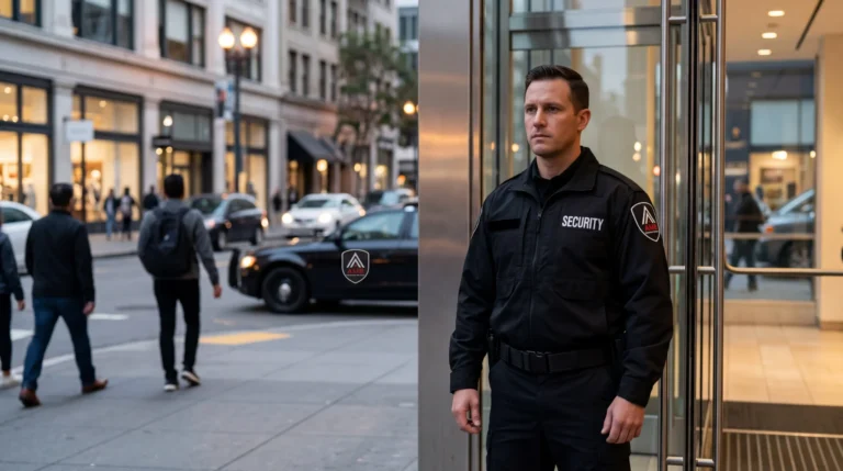AMB Protective Services officer at a San Francisco san francisco security company location