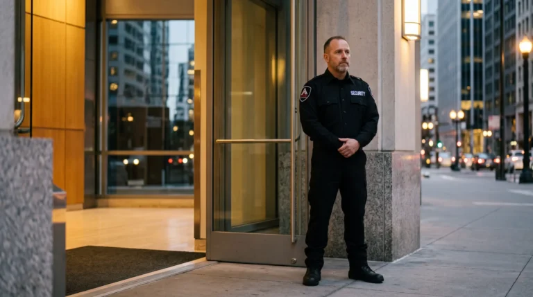 AMB Protective Services officer at a San Francisco emergency response security guards location