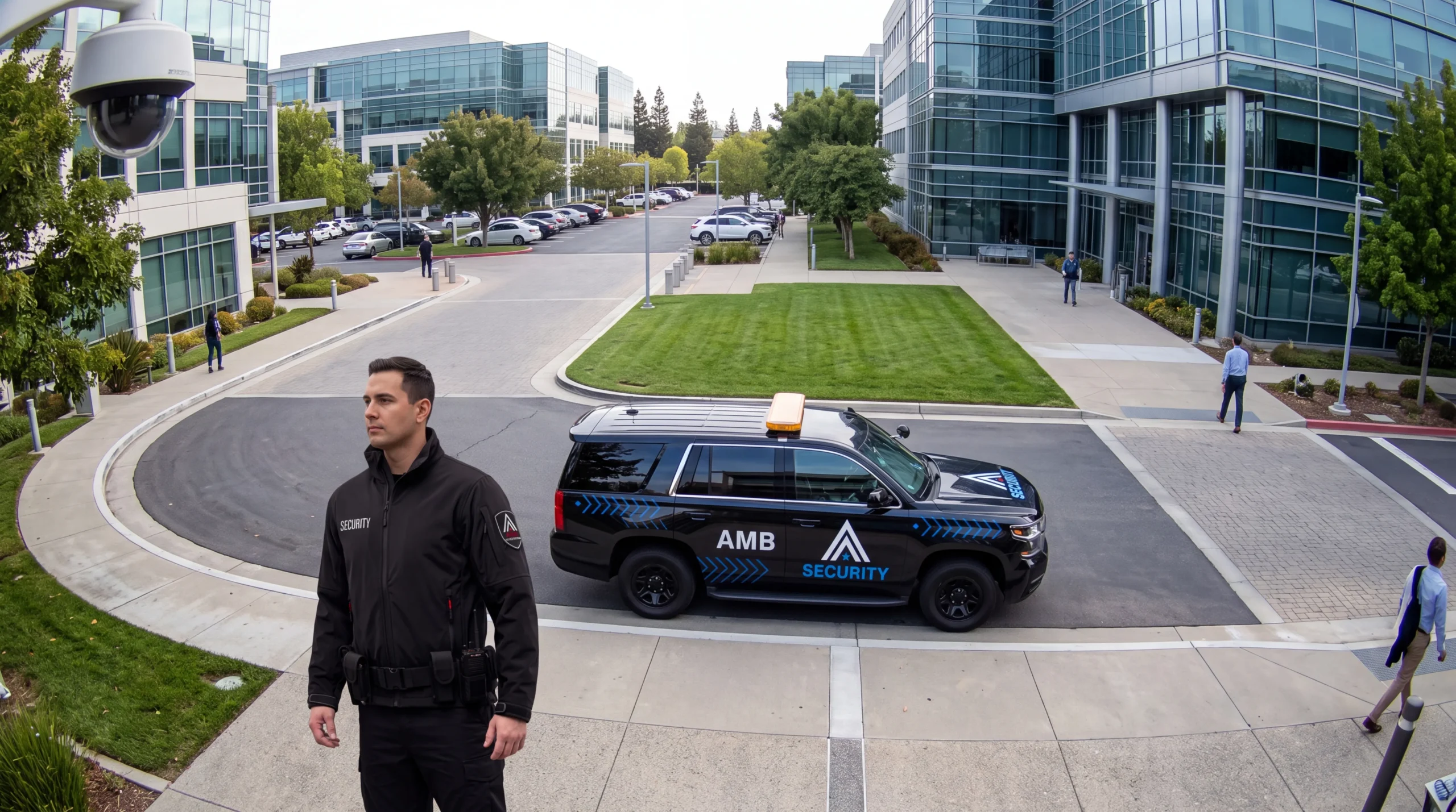 Security guards as first responders. AMB Protective Services, San Francisco
